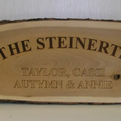 Engraved Wood Section